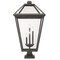 Z-Lite Talbot 4 Light Outdoor Pier Mounted Fixture, Oil Rubbed Bronze And Seedy 579PHXLXS-SQPM-ORB - alternate 4